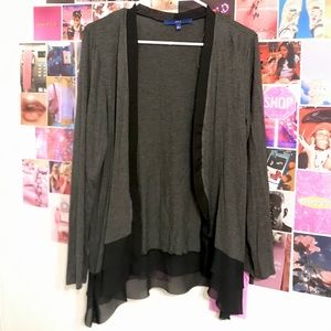 Ruffled Edge Long Cardigan